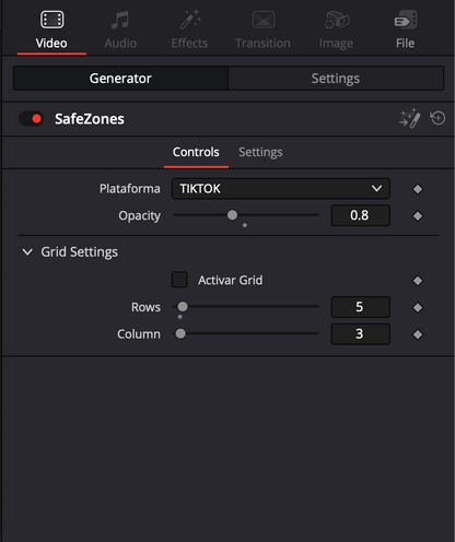SafeZones for Davinci